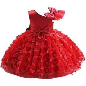 IBTOM CASTLE Toddler Butterfly Dress Baby Girls 3D Butterfly Tulle Birthday Dress Princess Formal Party Pageant Tutu Dress