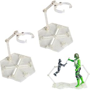 DDUNG Action Figure Stand, Versatile and Sturdy Display Holder Base ,for 6-8 inch Models, Compatible with Mafex Figma, Gundam 1/44 Toys, Marvel, Star Wars Figures and More(2 Pcs)