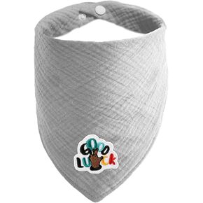 Pet's Bandanas for Large Dog Solid Color Letter Embroidered Dog Scarf with Adjustable Button, Coffee, Large