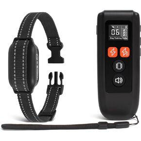 Dog Shock Collar, 3300FT Dog Training Collar with Remote Control, IPX7 Waterproof, 3 Training Modes, Beep, Shock, Vibration, Rechargeable, for All Breeds Small Medium Large Dogs (White)