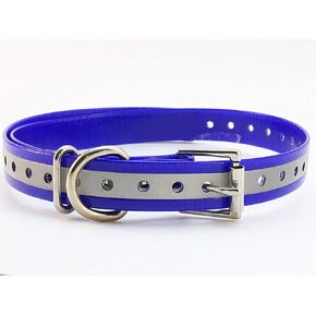 TrainPro 27 ½" X ¾" Replacement Dog Collar Strap Band with Double Buckle Loop for All Brands Pet Training Bark, Shock,e-Collars and Fences. Wide Variety of Bold Standard Color and Reflective Choices.