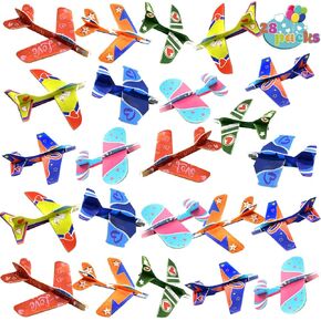 Wodmaz 28 Pack Foam Airplanes for Kids ، 7 تصاميم مختلفة من الطائرات الرغوية مع جائزة Boys Girl Classroom Exchange ، تلعب ألعاب الطائرات الورقية ، و Sugfer Stuffers