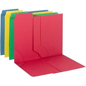 Smead 3-in-1 SuperTab Section Folder, 1/3-Cut Oversized Tab, Letter Size, Assorted Colors, 12 per Pack (11905), Pack of 1