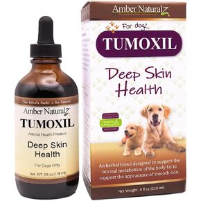 Amber Naturalz Tumoxil Deep Skin Health الملحق العشبي للكلاب والجرى | ملحق الأعشاب الكلاب لدعم الجلد والتمثيل الغذائي | 1 زجاجة زجاجية أوقية السائل | تم تصنيعها في الولايات المتحدة
