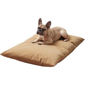 Charlie Corduroy Reversible Pillow Dog Bed with Removable Cover, Juniper Green, Large (48" x 36")