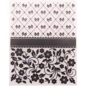 arriettycraft Flowers Bow tie Ribbon Background Plastic Embossing Folders for Card Making journaling and Scrapbooking Paper Crafts-AEM023