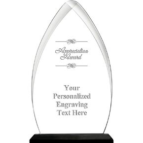 9.25" Gateway Skyline Appreciation Acrylic Award, Custom Engraved Appreciation Trophy, Engraving Included, Prime