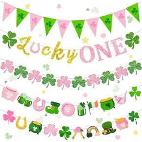 5 أجهزة كمبيوتر محظوظة واحدة ديكورات عيد ميلاد واحدة القديس باتريك ديكورات حفلة عيد ميلاد بريق لوكس واحد ليف البرسيم الحدوث شامروك لافتات لوجود حفلات عيد القديس بادي الأيرلندية in Kuwait