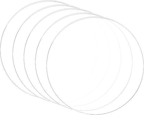 BENECREAT 5PCS 5 Inch Clear Acrylic Sheet Round Circle Dis Acrylic Sheet for Decoration, Office Sign, Coasters and Other DIY Project, 3mm Thick in Saudi Arabia