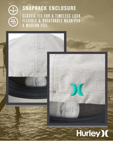 Hurley Mens' Cap - H2O Dri Stretch Sweatband Phantom Baseball Cap in Saudi Arabia