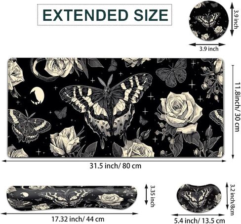 JVGFYNKL Large Gaming Mouse Pad Set, Ergonomic Memory Foam Keyboard Wrist Rest Support + Mouse Wrist Rest + Extended Desk Mat with Non-Slip Rubber Base, Sunflower 1 Patern Desk Pad in Kuwait