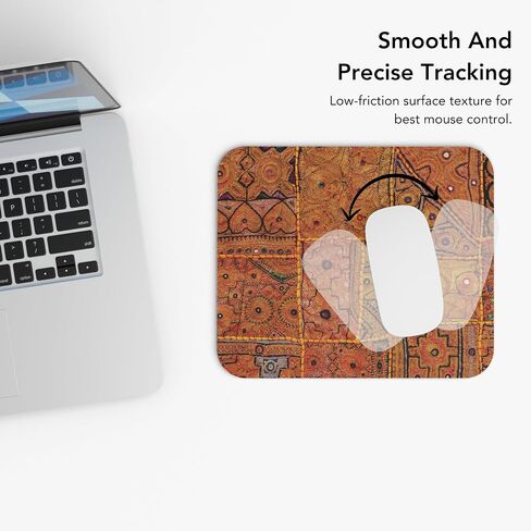 Mouse Pad, Premium-Textured Mouse Mat, Non-Slip Rubber Base Mousepad for Laptop, Computer & PC,9.6×7.8 in (Rajasthani Hand Block Print) in Saudi Arabia