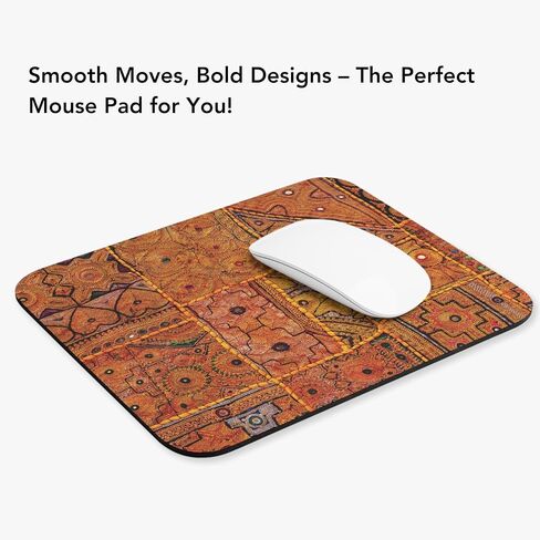 Mouse Pad, Premium-Textured Mouse Mat, Non-Slip Rubber Base Mousepad for Laptop, Computer & PC,9.6×7.8 in (Rajasthani Hand Block Print) in Saudi Arabia