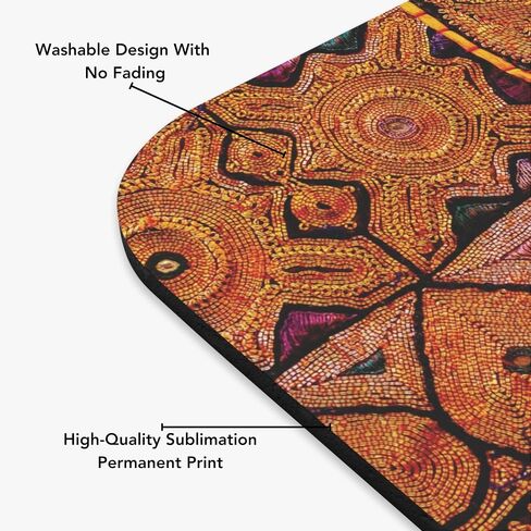 Mouse Pad, Premium-Textured Mouse Mat, Non-Slip Rubber Base Mousepad for Laptop, Computer & PC,9.6×7.8 in (Rajasthani Hand Block Print) in Saudi Arabia