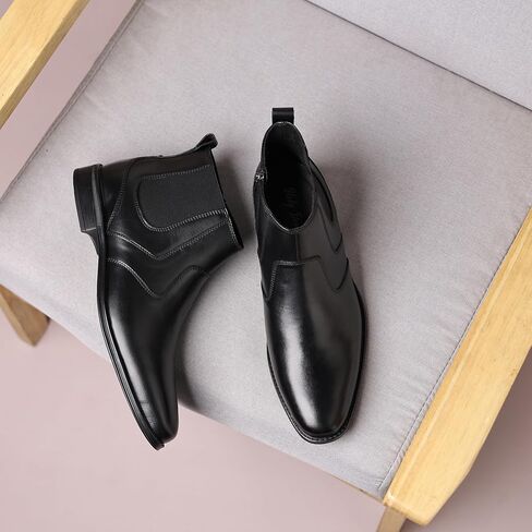 Holy dove Men's Casual Leather Dress Boots - Oxford Chukka Chelsea Classic Style Comfortable Business Work Boot Mid-Top Shoes for Men in Saudi Arabia