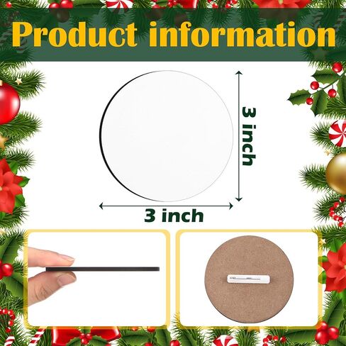 Knitgrip 25 Pcs Sublimation Buttons Blanks with Pins 3 Inch MDF Buttons Pins Heat Transfer Blank Badge Sublimation Name Tags for DIY St. Patrick's Day Craft Gifts in Saudi Arabia