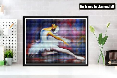 Bimkole 5D Diamond Painting Kits Lonely Sad Woman, Full Drill Beauty Sunset DIY Rhinestone Embroidery Set Paint with Diamonds Art by Number Kits Cross Stitch Home Wall Craft Decoration (12x16inch) in Kuwait