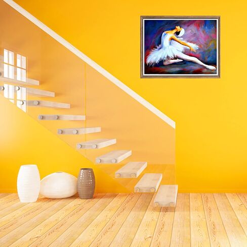 Bimkole 5D Diamond Painting Kits Lonely Sad Woman, Full Drill Beauty Sunset DIY Rhinestone Embroidery Set Paint with Diamonds Art by Number Kits Cross Stitch Home Wall Craft Decoration (12x16inch) in Kuwait