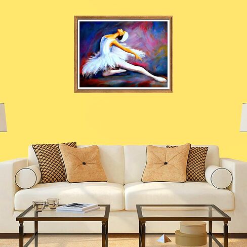 Bimkole 5D Diamond Painting Kits Lonely Sad Woman, Full Drill Beauty Sunset DIY Rhinestone Embroidery Set Paint with Diamonds Art by Number Kits Cross Stitch Home Wall Craft Decoration (12x16inch) in Kuwait