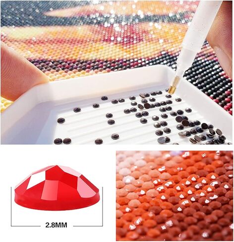 Bimkole 5D Diamond Painting Kits Lonely Sad Woman, Full Drill Beauty Sunset DIY Rhinestone Embroidery Set Paint with Diamonds Art by Number Kits Cross Stitch Home Wall Craft Decoration (12x16inch) in Kuwait