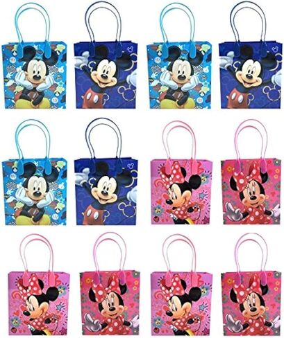 Disney Mickey Mouse Reusable Party Favor Goodie Small Gift Bags 12 (12 Bags) in Saudi Arabia
