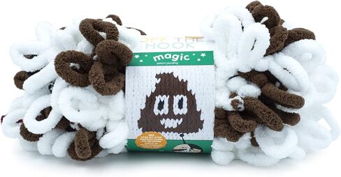 (1 Skein) Lion Brand Yarn Off the Hook Magic No Needle Bulky Yarn, Peace Sign in Kuwait