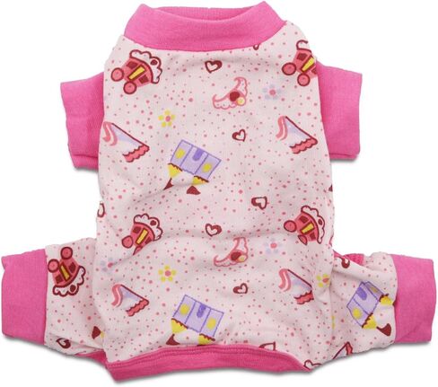 DroolingDog Small Dog Pajamas Dog Pjs for Medium Dogs Doggie Onesie for Small Dogs with Dinosaur Pattern in Saudi Arabia