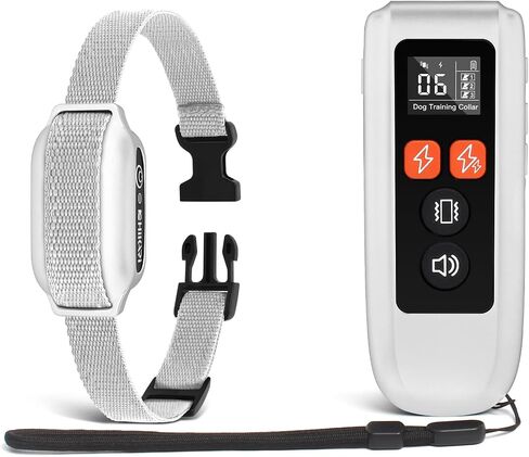 Dog Shock Collar, 3300FT Dog Training Collar with Remote Control, IPX7 Waterproof, 3 Training Modes, Beep, Shock, Vibration, Rechargeable, for All Breeds Small Medium Large Dogs (White) in Saudi Arabia