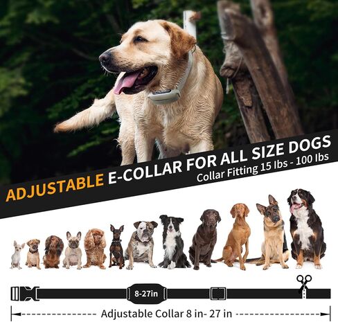 Dog Shock Collar, 3300FT Dog Training Collar with Remote Control, IPX7 Waterproof, 3 Training Modes, Beep, Shock, Vibration, Rechargeable, for All Breeds Small Medium Large Dogs (White) in Saudi Arabia
