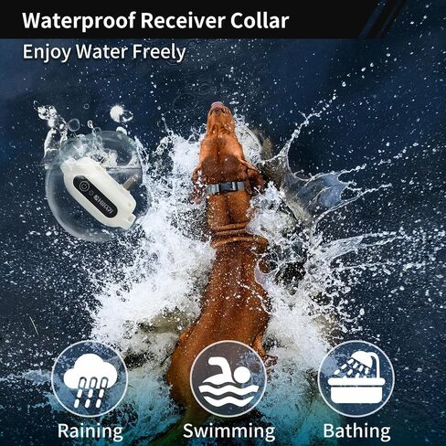 Dog Shock Collar, 3300FT Dog Training Collar with Remote Control, IPX7 Waterproof, 3 Training Modes, Beep, Shock, Vibration, Rechargeable, for All Breeds Small Medium Large Dogs (White) in Saudi Arabia