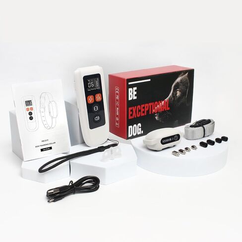 Dog Shock Collar, 3300FT Dog Training Collar with Remote Control, IPX7 Waterproof, 3 Training Modes, Beep, Shock, Vibration, Rechargeable, for All Breeds Small Medium Large Dogs (White) in Saudi Arabia
