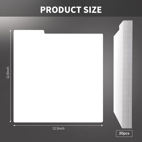 10 PCS الفواصل السجلات فينيل 12.9 بوصة منظم سجل بلاستيكي أبيض مزدوج لجنة الألبوم و Vinyl DVD Lecords ، فواصل بطاقة الفهرس القابلة لإعادة الاستخدام in Kuwait