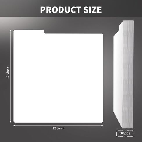 10 PCS الفواصل السجلات فينيل 12.9 بوصة منظم سجل بلاستيكي أبيض مزدوج لجنة الألبوم و Vinyl DVD Lecords ، فواصل بطاقة الفهرس القابلة لإعادة الاستخدام in Kuwait