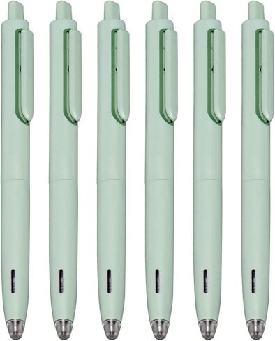 XIZE SH Black Ink Als للكتابة ، أخذ الملاحظات 0.5 ملم Fineliner Silent Pressing Cute Pens ، 6 Count ، Barrel Green in Kuwait