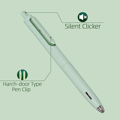 XIZE SH Black Ink Als للكتابة ، أخذ الملاحظات 0.5 ملم Fineliner Silent Pressing Cute Pens ، 6 Count ، Barrel Green in Kuwait