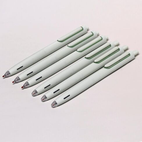 XIZE SH Black Ink Als للكتابة ، أخذ الملاحظات 0.5 ملم Fineliner Silent Pressing Cute Pens ، 6 Count ، Barrel Green in Kuwait