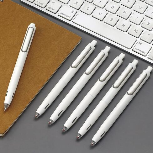 XIZE SH Black Ink Pens for Writing Note Taking 0.5mm Fineliner Silent Pressing Cute Pens,6 Count,Green Barrel in Saudi Arabia