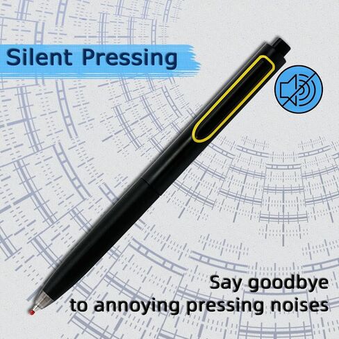XIZE SH Black Ink Pens for Writing Note Taking 0.5mm Fineliner Silent Pressing Cute Pens,6 Count,Green Barrel in Saudi Arabia