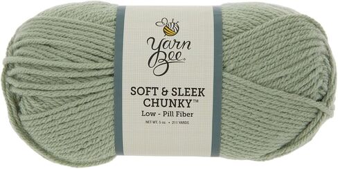 Yarn Bee 5 - Bulky Yarn for Crocheting & Knitting – Soft Yarn Skein – 211 Yards of Low Pill Acrylic Yarn for Crocheting Blankets, Hats, & More – Craft Supplies for Handcrafting, Sage in Saudi Arabia