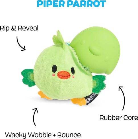 Barkbox Piper Parrot Dog Toy for Small Dogs, Perfect for Flipping Fun and Tearable Outer Layer with Bonus Toy Inside for Extra Playtime Excitement in Saudi Arabia