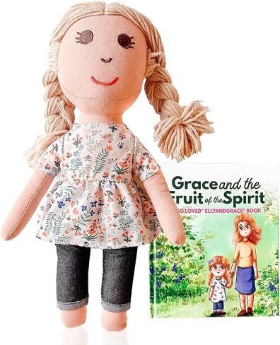 Elly & Grace Bible Stories for Kids, So Loved Collection: Book and Doll Set Teaching Christian Toddlers Faith Lessons, Great Baby Baptism Gifts for Girls (Grace Doll) in Saudi Arabia