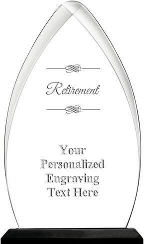 9.25" Gateway Skyline Appreciation Acrylic Award, Custom Engraved Appreciation Trophy, Engraving Included, Prime in Saudi Arabia