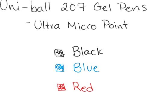 uni - ball uni-ball 207 Retractable Gel Pens, Ultra Micro Point (0.38mm), Blue, 5 Count in Saudi Arabia