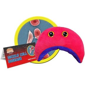 GIANTmicrobes Sickle Cell Disease Plush – Learn About This Genetic Disorder, Blood and Health, Educational Gift for Family, Friends,Patients, Public Health Workers, Doctors, Nurses, and Educators