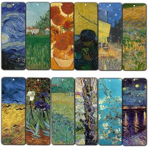 Loving Vincent Van Gogh Inspiring Quotes Bookmarker Cards (36-Pack) - Cool Book Classical Painting Art Print Decal - Stocking Stuffers Gifts for Men Women Teens Thanksgiving Christmas