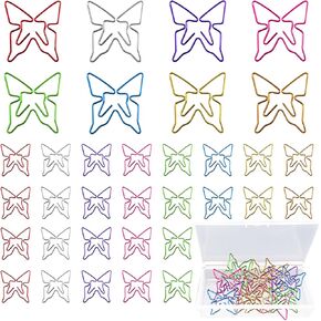 Butterfly Shaped Paper Clips, 40 pcs Cute Paper Clips Assorted Colors Butterfly Paperclips Fun Paper Clips for Office School Supplies Wedding Invitations Crafts Photo