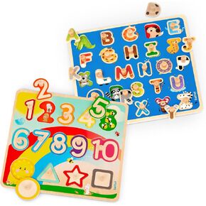 Battat – Wooden Cube Puzzle – Puzzles for Toddlers - 6 Puzzles in 1 – Wooden Toys – Educational Toys – 2 Years + – Puzzle Cube: Pets