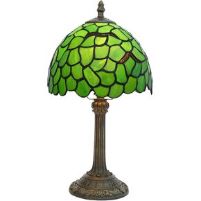 Tiffany Lamp Green Dragonfly Stained Glass Table Lamp 8X8X14 Inches Green Dragonfly Style Desk Reading Light Decor Beside Bedroom Living Room Home (H1057-Green Dragonfly)