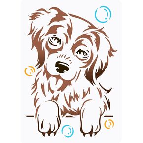 FINGERINSPIRE Beagle Dog Painting Stencil 8.3x11.7inch Reusable Pet Dog Drawing Template DIY Craft Dog Stencil for Home Decoration Animal Dog Stencil for Painting on Wall Wood Furniture Fabric