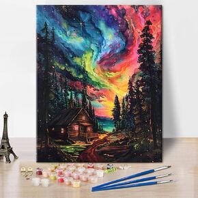 TUMOVO Paint by Numbers for Adults Beginner Bookshelf, Oil Painting for Adults Vintage Book, Paint by Number Kits on Canvas, DIY Acrylic Painting by Numbers for Home Decor 16"x20"(Frameless)